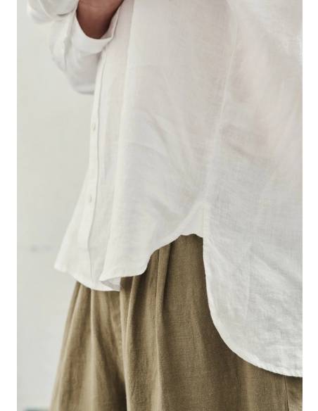 Robe en lin pur élégante et fluide pour femme