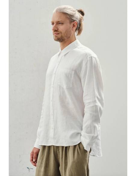 Robe en lin pur élégante et fluide pour femme