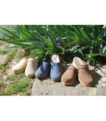 Luxury nubuck suede clogs 