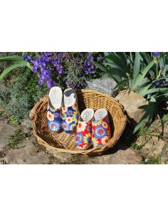 Zuecos suecos de mujer en madera de haya y charol liberty 2