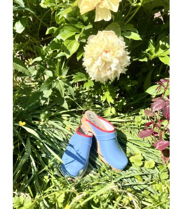 Damen Schwedische Holzschuhe clogs und Leder lack