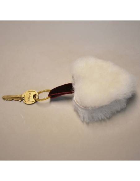 Christmas decoration Genuine sheepskin heart