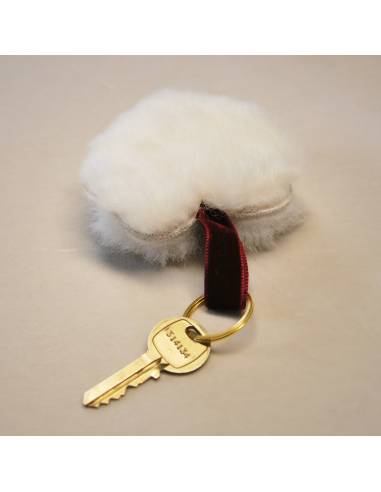 Bijoux de sac porte-clef Coeur en peau de mouton véritable