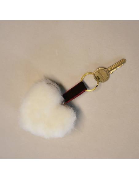 Christmas decoration Genuine sheepskin heart