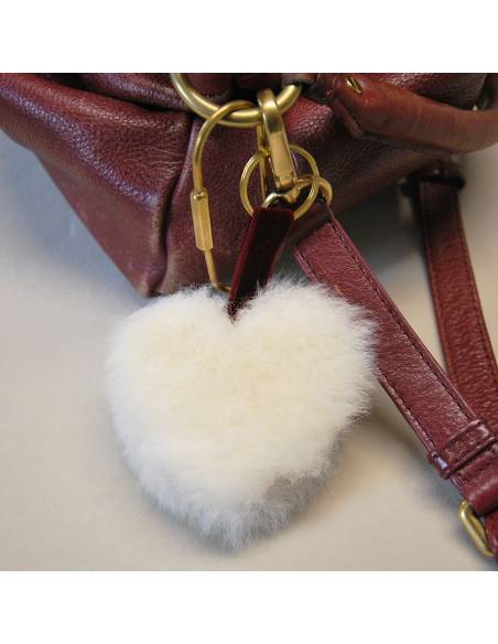 Christmas decoration Genuine sheepskin heart