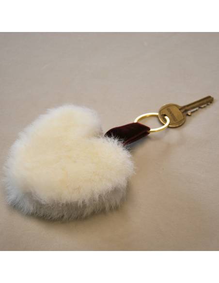 Christmas decoration Genuine sheepskin heart