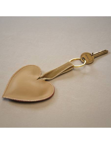 Corazón de piel de cordero auténtica de doble cara