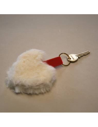 Christmas decoration Genuine sheepskin heart