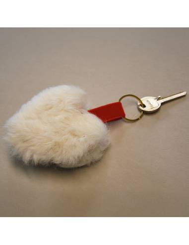 Christmas decoration Genuine sheepskin heart