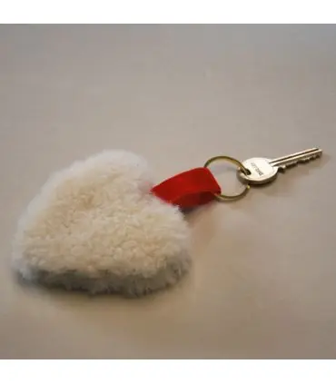 Christmas decoration Genuine sheepskin heart