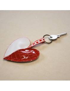 Corazón de piel de cordero auténtica de doble cara