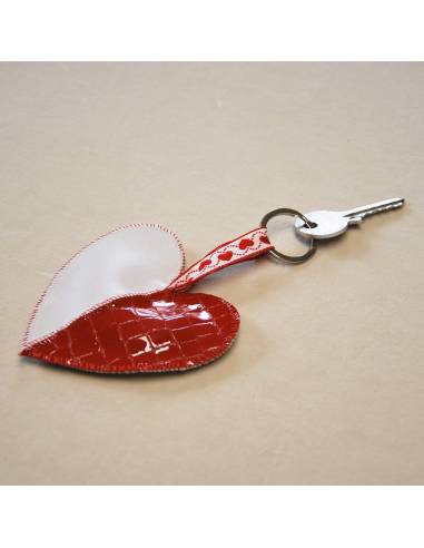 Double-sided heart of genuine lamb leather