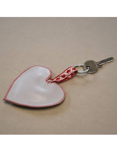 Double-sided heart of genuine lamb leather