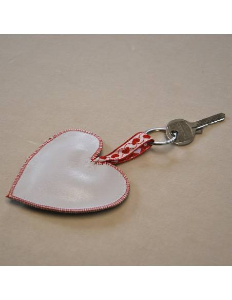 Corazón de piel de cordero auténtica de doble cara