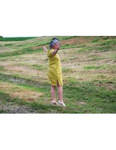 Robe en lin élégante et fluide pour femme