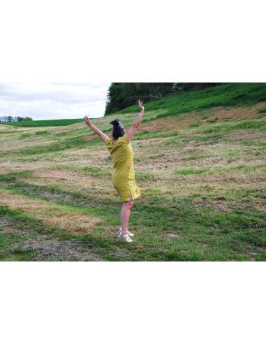 Robe en lin élégante et fluide pour femme