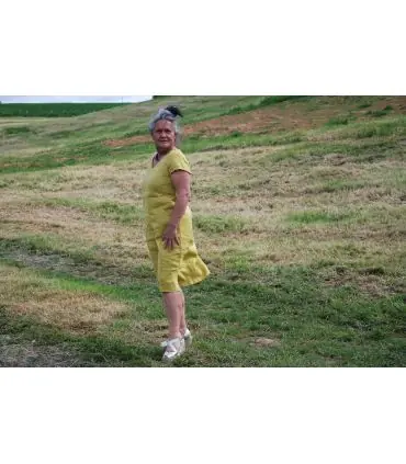 Robe en lin élégante et fluide pour femme