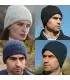Men's warm single rib merino wool beanie