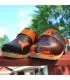 Clogs orange and black cow for men 