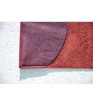 Protection passeport en cuir d'agneau bordeaux marbré vernis et rose 