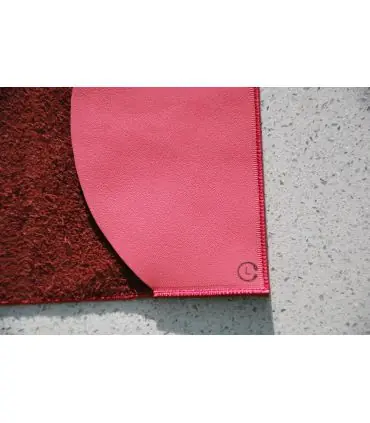 Protection passeport en cuir d'agneau bordeaux marbré vernis et rose 