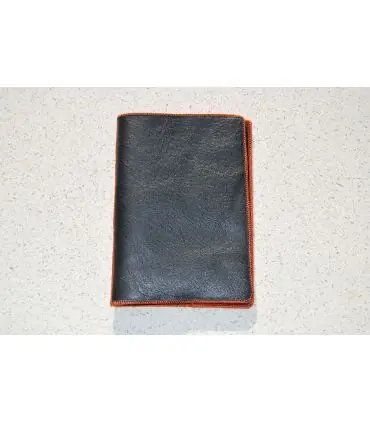 Satin burgundy and pink lambskin leather passport holder 