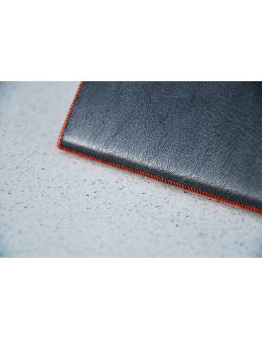 Satin burgundy and pink lambskin leather passport holder 