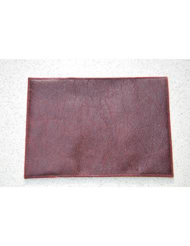 Satin burgundy and pink lambskin leather passport holder 
