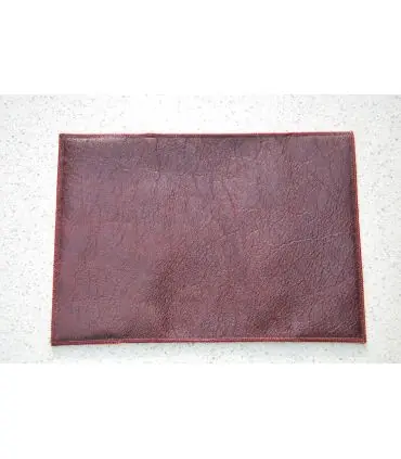 Satin burgundy and pink lambskin leather passport holder 