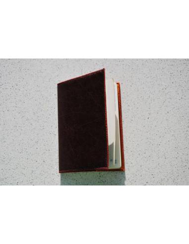 Satin burgundy and pink lambskin leather passport holder 