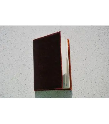 Satin burgundy and pink lambskin leather passport holder 