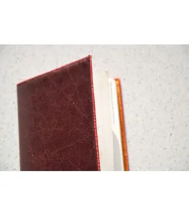 Satin burgundy and pink lambskin leather passport holder 