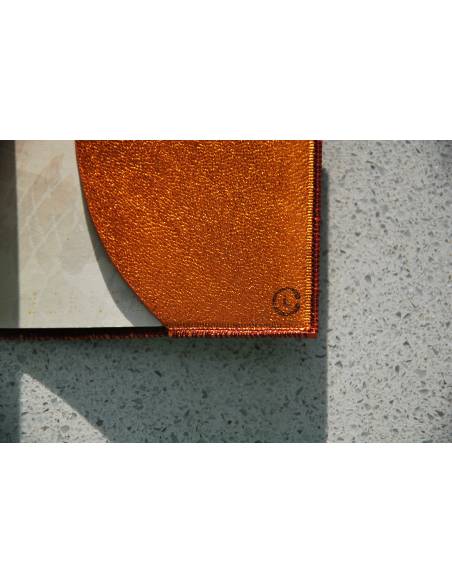 Satin burgundy and pink lambskin leather passport holder 