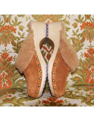 Damen Schwedische Holzschuhe und wollfilz