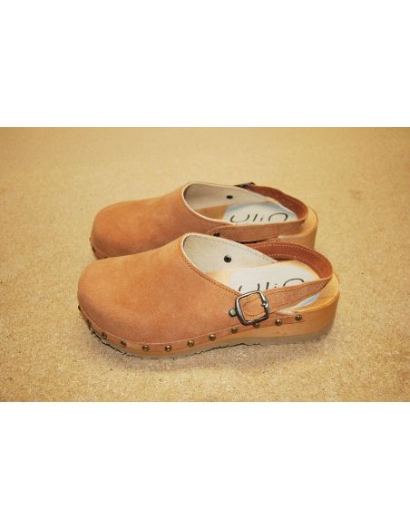 Women's swedish clogs in luxury nubuck suede