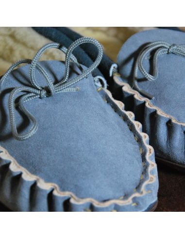 Hombre  zapatillos mocasines de piel de cordero genuino