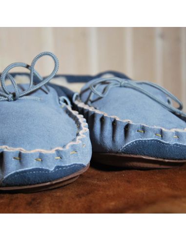 Men's slippers moccasin in guenuine lambskin