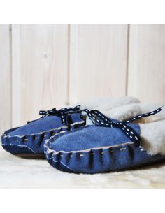 Women's nordic  slippers moccasin in guenuine lambskin 2