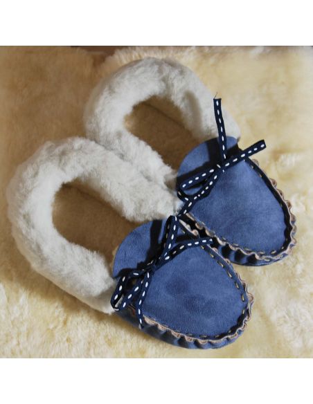 mocassins d'intérieur fourré en mouton 