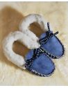 Women's nordic  slippers moccasin in guenuine lambskin