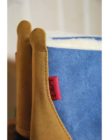 Chaussons mouton pour Hommes chauds et hauts en peau d'agneau