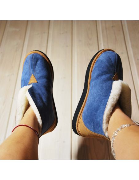 Zapatillas de piel de cordero genuino