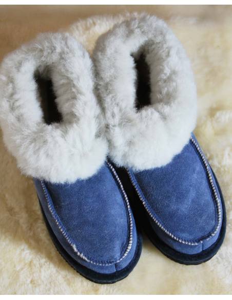 Chaussons chauds en peau de mouton Femme et Homme