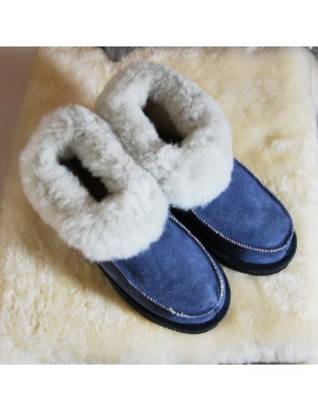 Chaussons chauds en peau de mouton Femme et Homme