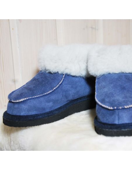Chaussons chauds en peau de mouton Femme et Homme