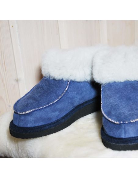 Chaussons chauds en peau de mouton Femme et Homme