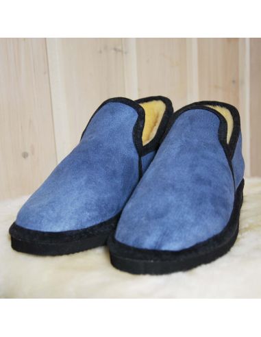 Chaussons chauds charentaises Homme et femme en peau de mouton