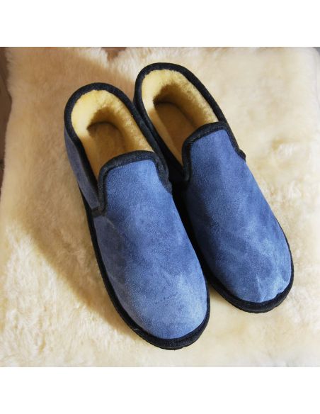 Chaussons chauds charentaises Homme et femme en peau de mouton