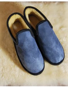 Chaussons chauds charentaises Homme et femme en peau de mouton