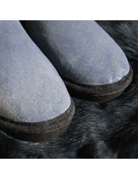 Chaussons chauds charentaises Homme et femme en peau de mouton